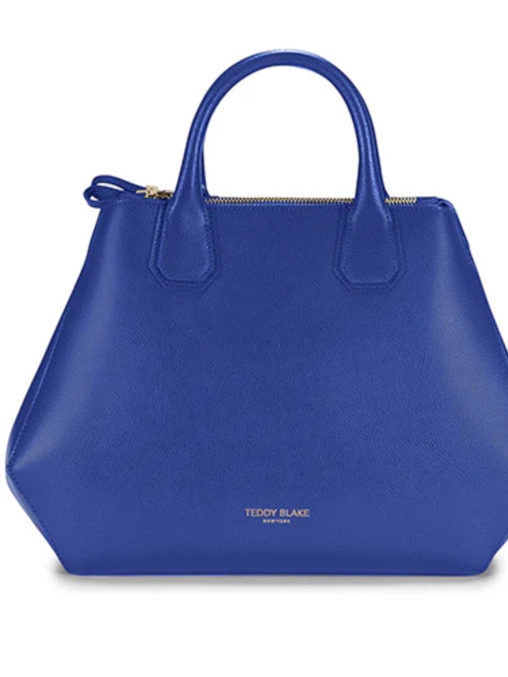 Structured Royal Blue Satchel with Detachable Strap - Picture 2 of 5